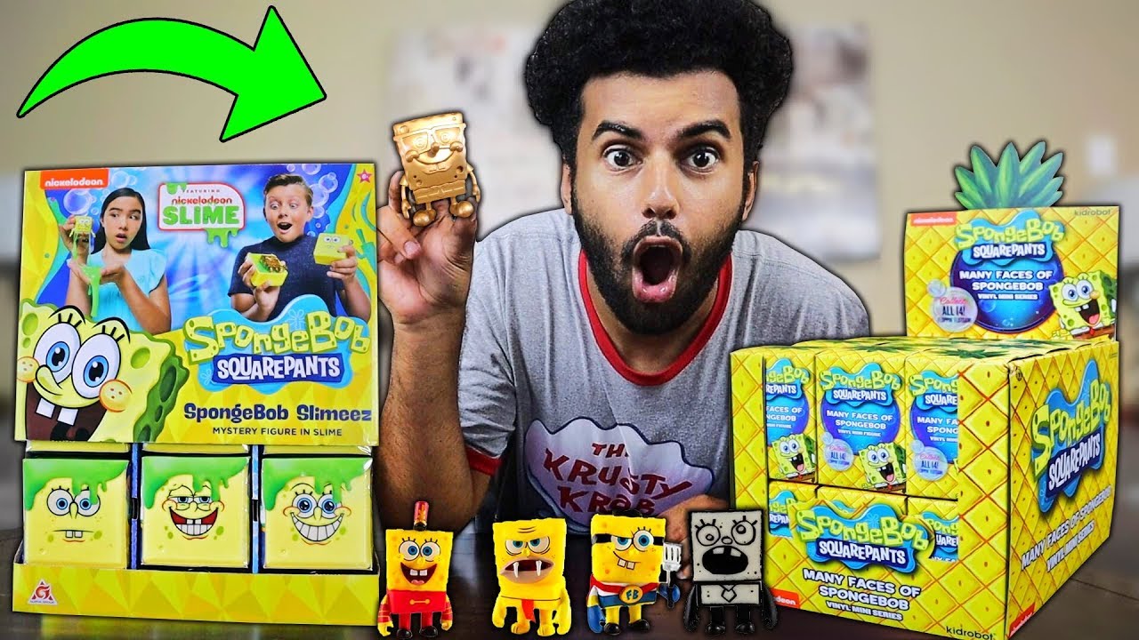 Opening 400$ Worth Of SPONGEBOB SQAUREPANTS Mystery Figures!! *RARE GOLD SPONGEBOB PULLED!!*