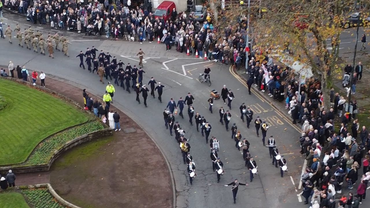 🎖️ Remembrance Parade 2025 | Urmston | Drone Footage – 9th November 🇬🇧