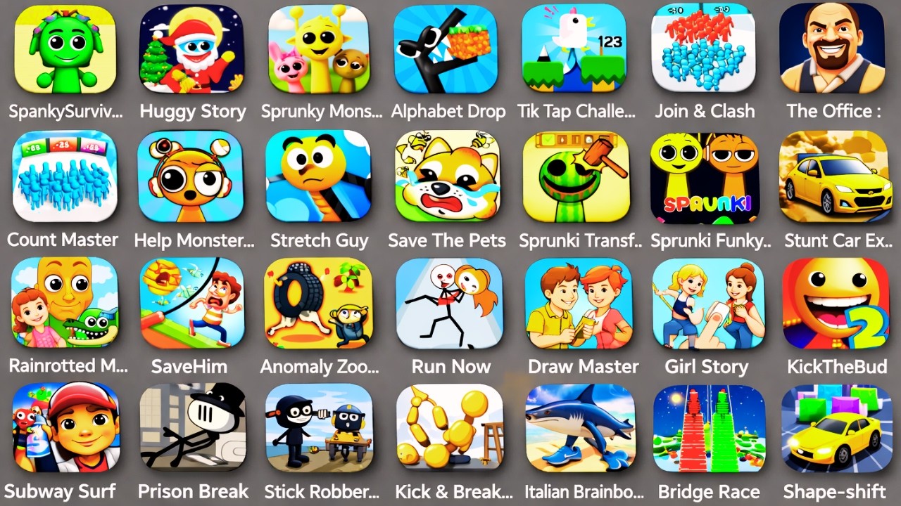 Spranky,Scary Little Prankster,Roblox,Minecraft,Sand Balls,Find the Thief,Freaky Stan,Hill Climb2