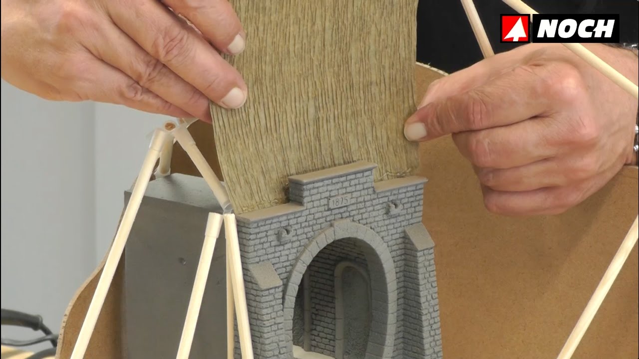 NOCH Bastel-Workshop Modell-Landschaftsbau Teil 6 von 24: Arbeiten mit Gelände-Krepp