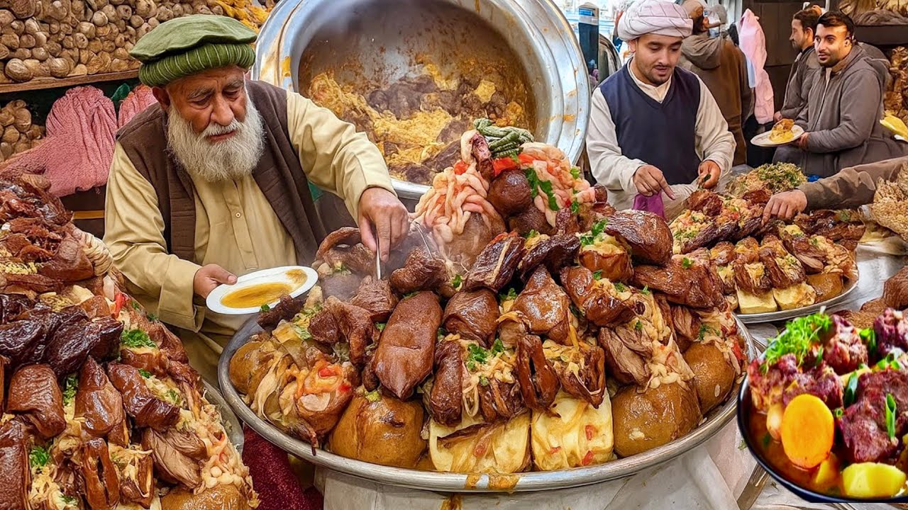 Desi Siri Paye Street Food Pakistan | Real Lahore Breakfast Street food - Pakistani street food
