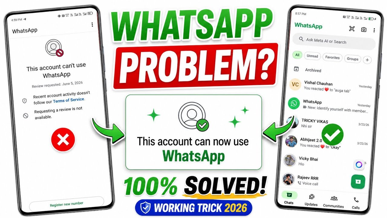 This account can't use WhatsApp problem solution 2026 | This account can now use WhatsApp 2026 