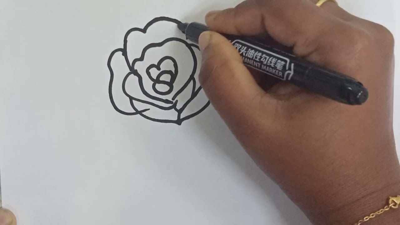 Rose 🌹 flower drawing for kids 😍#like#share#subscribe 