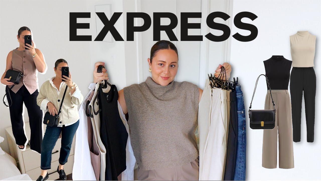 EXPRESS TRY ON HAUL - Quality Wardrobe Basics, Best Sellers & Clean Everyday & Work Fall Outfits!