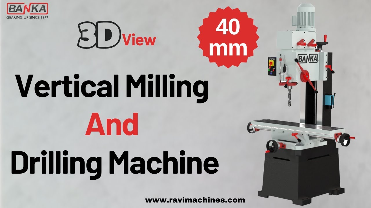 Vertical Milling And Drilling Machine - Table Size 1000 x 250 -  BANKA Lathe