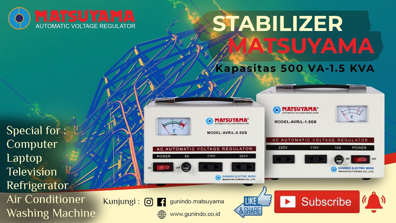Stavol Matsuyama Kapasitas 500VA - 1.5 KVA