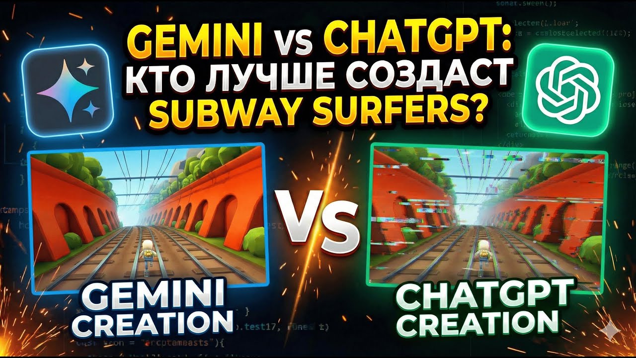 ChatGPT VS Gemini: Subway Surfers с нуля