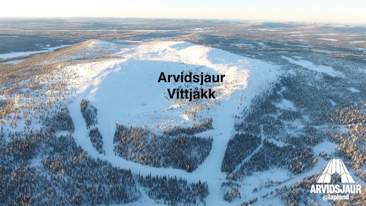 Arvidsjaur Lappland - Vittj&aring;kk skiing area in the Winter