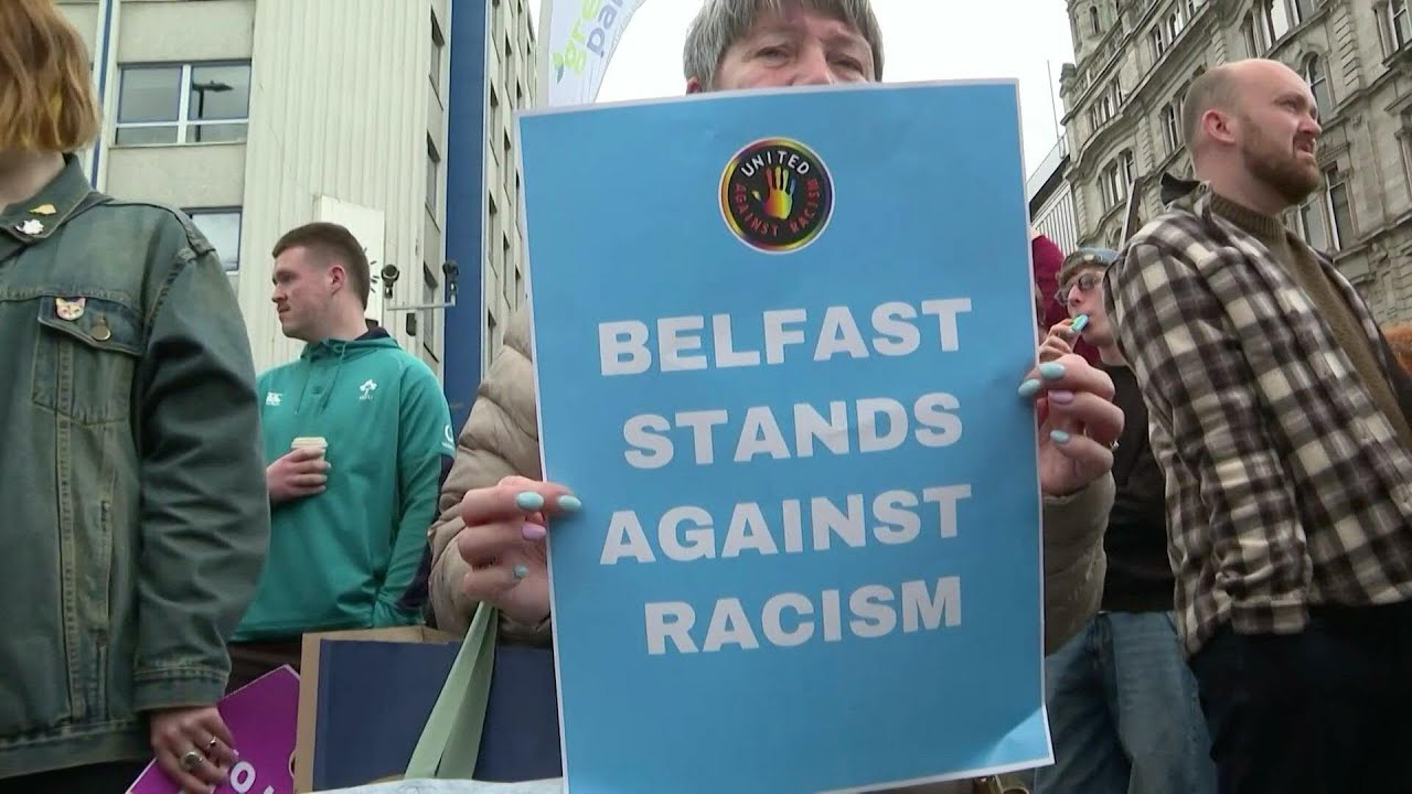 Thousands show at Belfast anti-racism rally after days of unrest | AFP