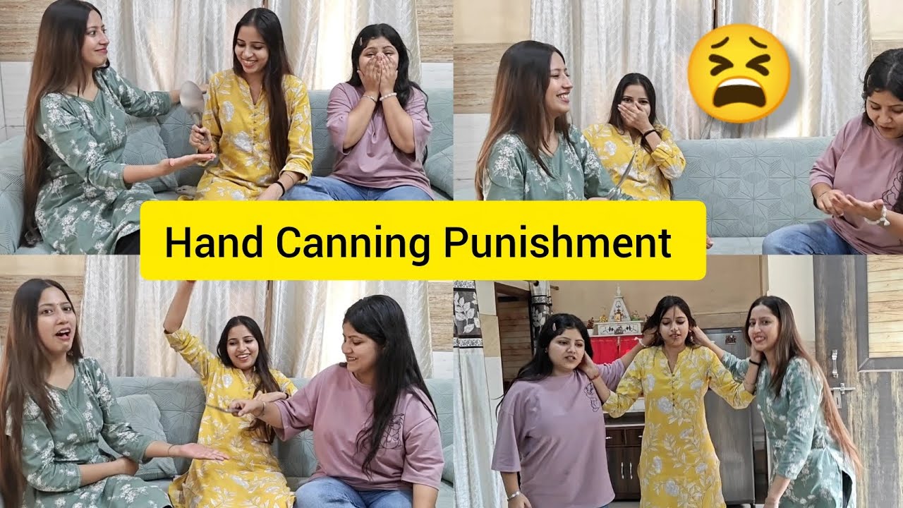 Hand Canning Punishment Challenge 😫|| Very painfull challenge 😢😂|| TheLakshmivlogtoday