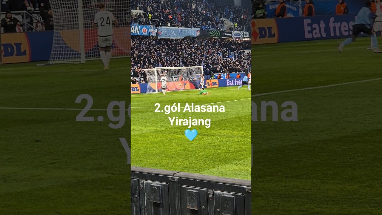 Slovan Bratislava - Rayo Vallecano 27.11.2025 2.gól  Alasana Yirajang 