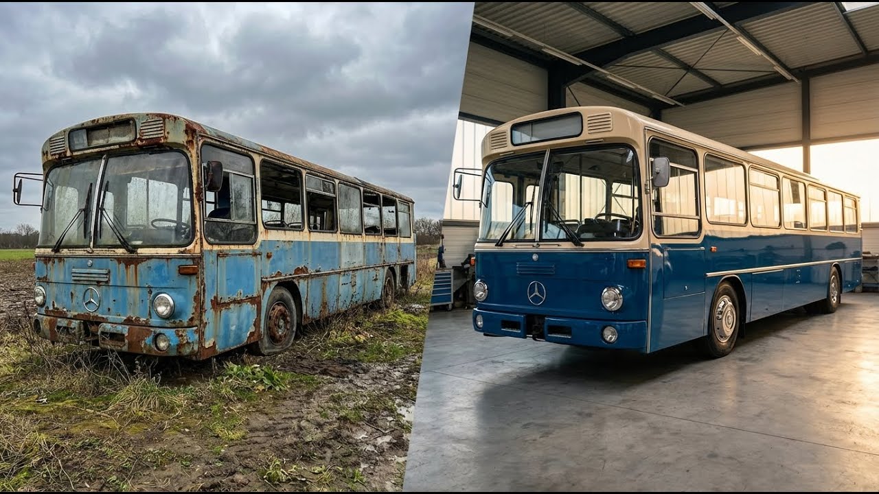 ASMR Bus Restoration! Full Restoration Mercedes Benz O305 from Abandoned State to Looking New