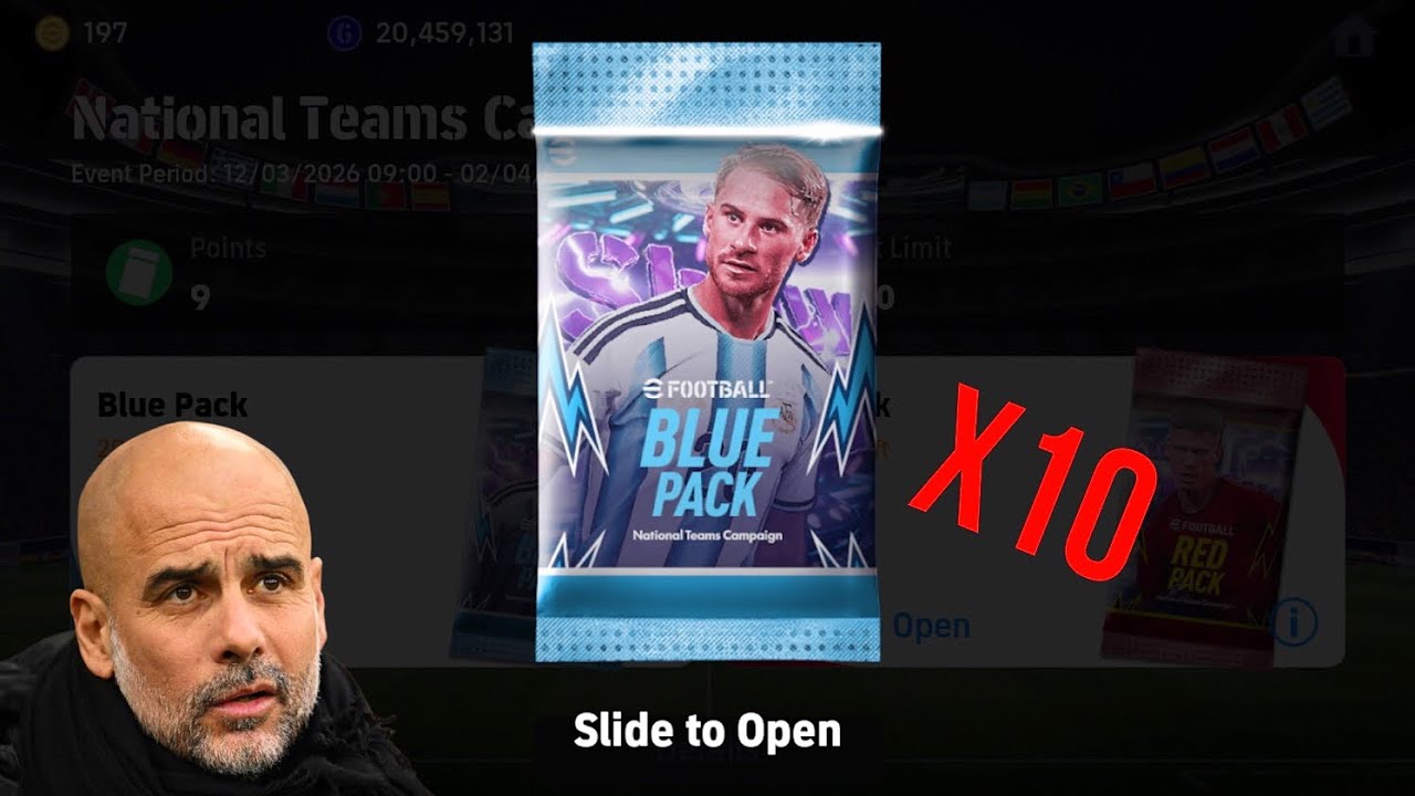 BLUE PACK X10 PACK OPENING!! 😱😱 EFOOTBALL 2026 MOBILE