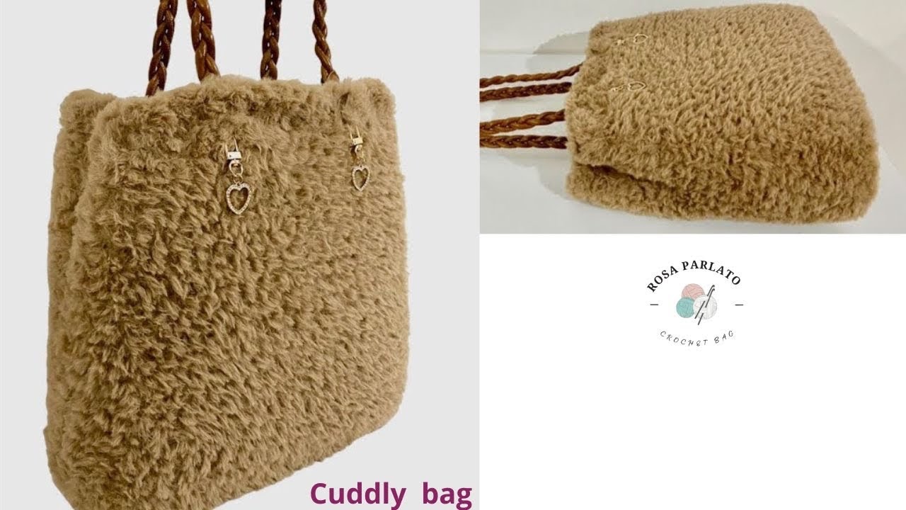 Tutorial Borsa di pelliccia Cuddly /uncinetto alla moda di Rosa Parlato(Riproposta)