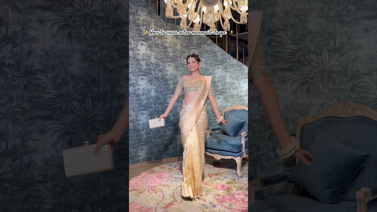 Mermaid drape #draping #shortvideo #shortvideo #viral #youtubeshorts #drapingstyle #shortslove #sare