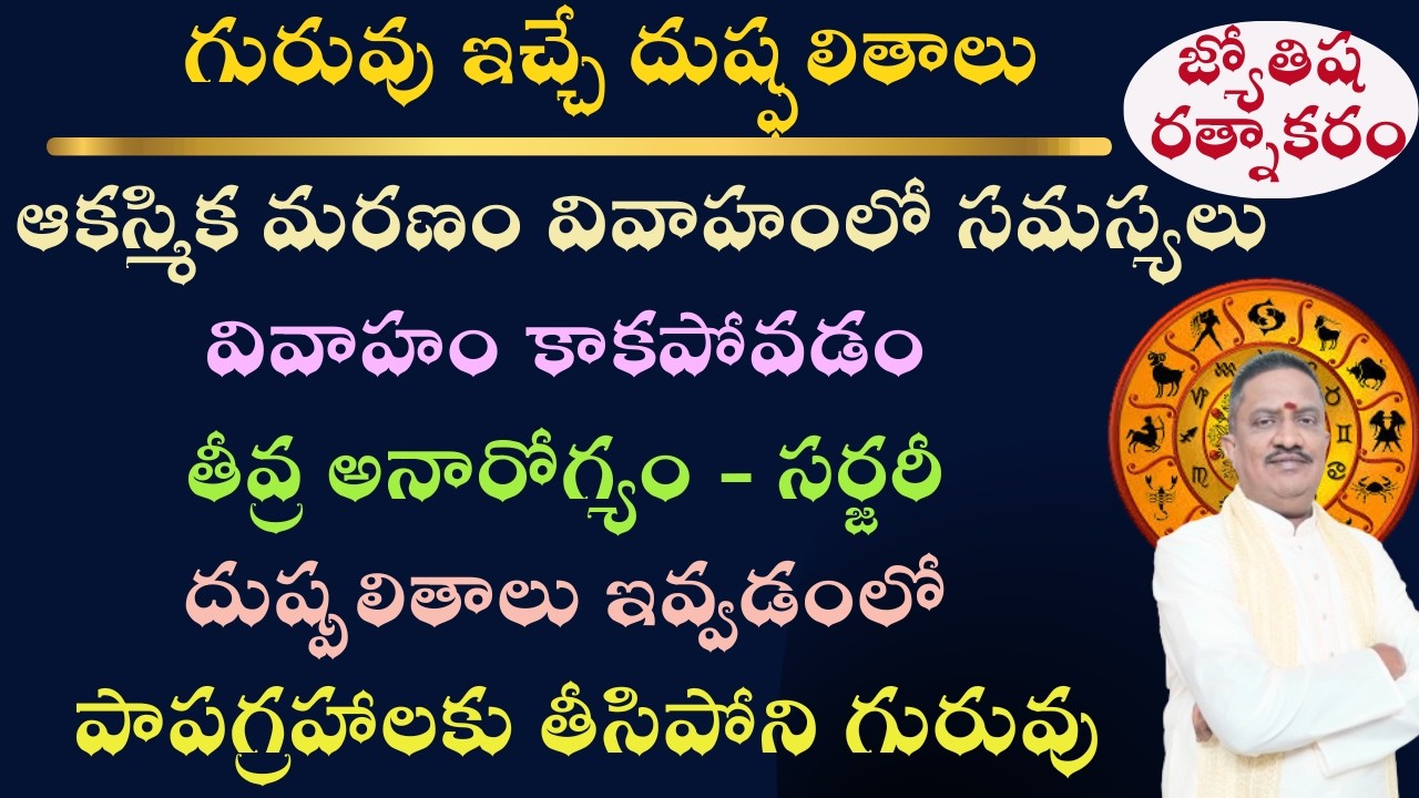 Jupiter Malefic Results | Jupiter Financial Problems | Jupiter Marriage Problems | Health Problems