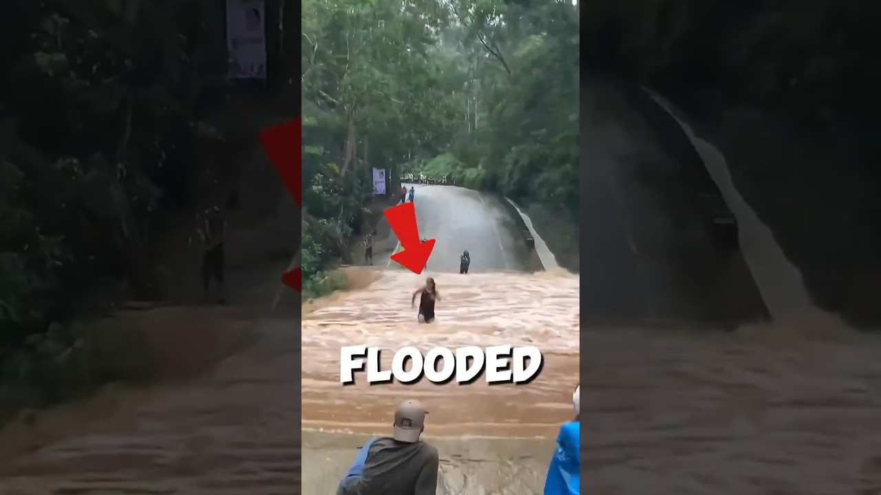 This FLOODED road is DANGEROUS!  😱