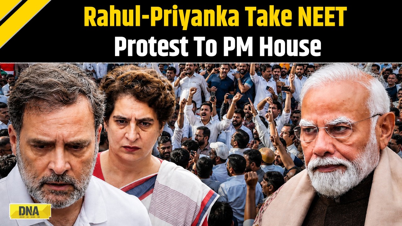 Congress-CJP Protest: Rahul, Priyanka Gandhi Stage Huge Protest Outside PM House Over NEET Leak
