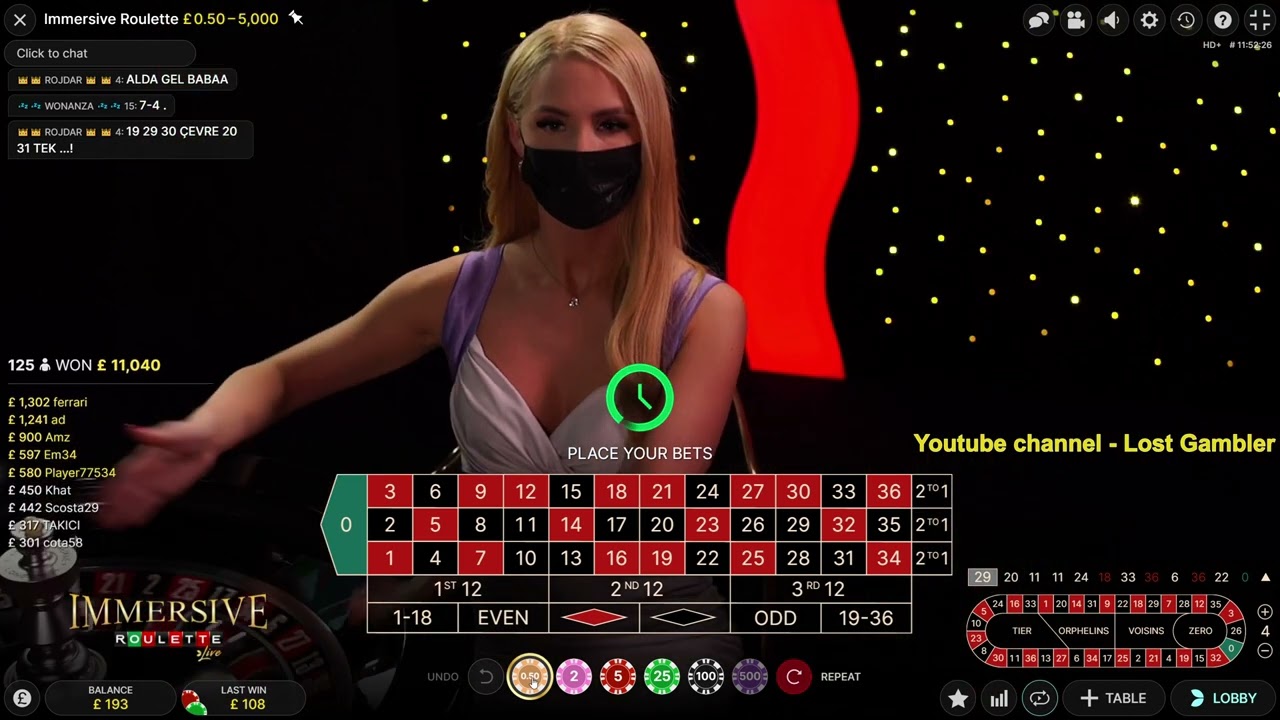 Immersive Roulette Nice Win £100 to £ ?000's
