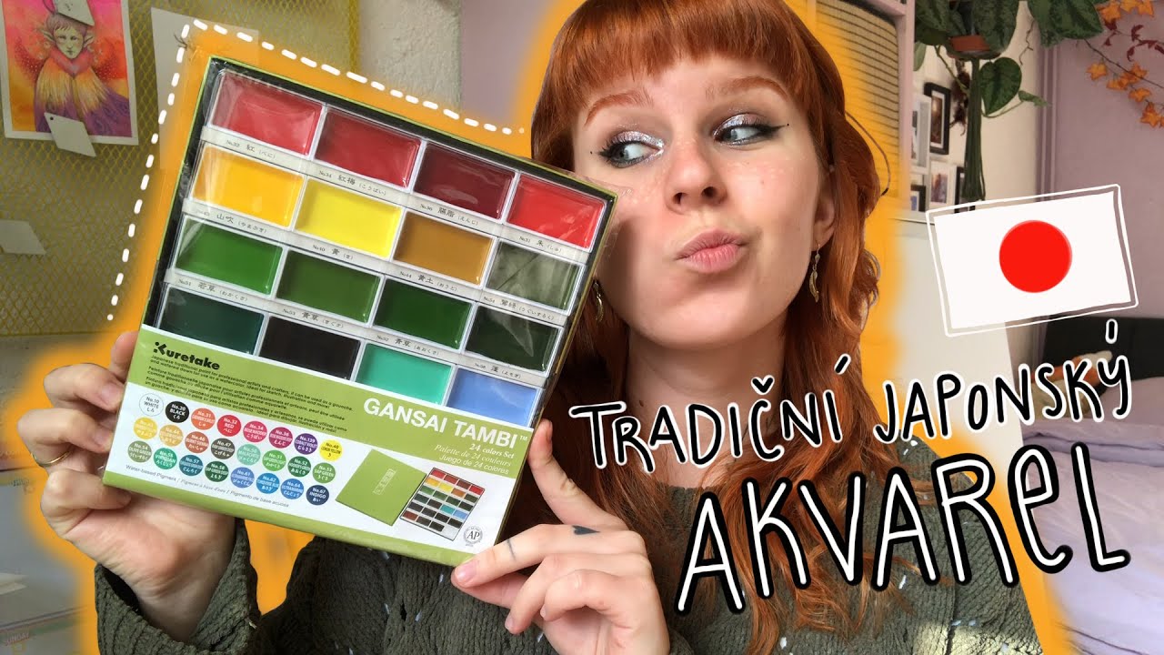 GANSAI TAMBI | Zkouším tradiční japonské akvarely | Eliška Kulíková