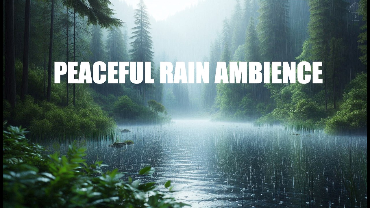 OVERTHINKING SHUTDOWN 🌧️🦋 4 Hours Lake-Rain Sound for Faster Sleep, Study Focus & Emotional Unload