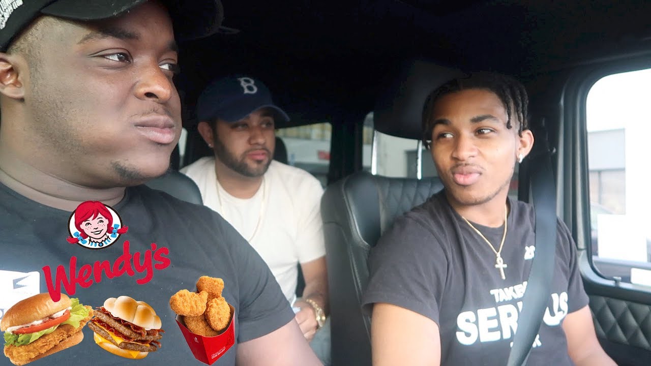 WENDYS MUKBANG W/ DDG * the real reason i flew james out *