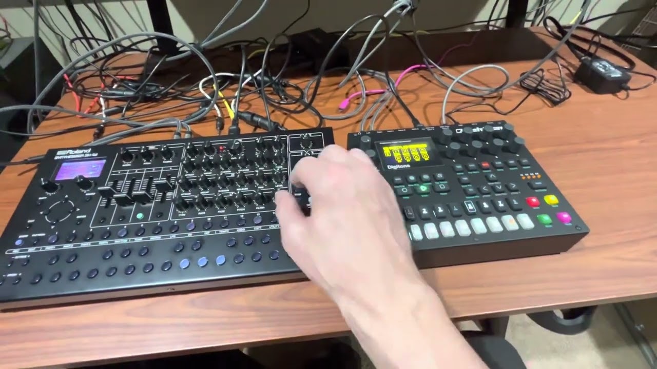 Roland SH-4D and Digitone.