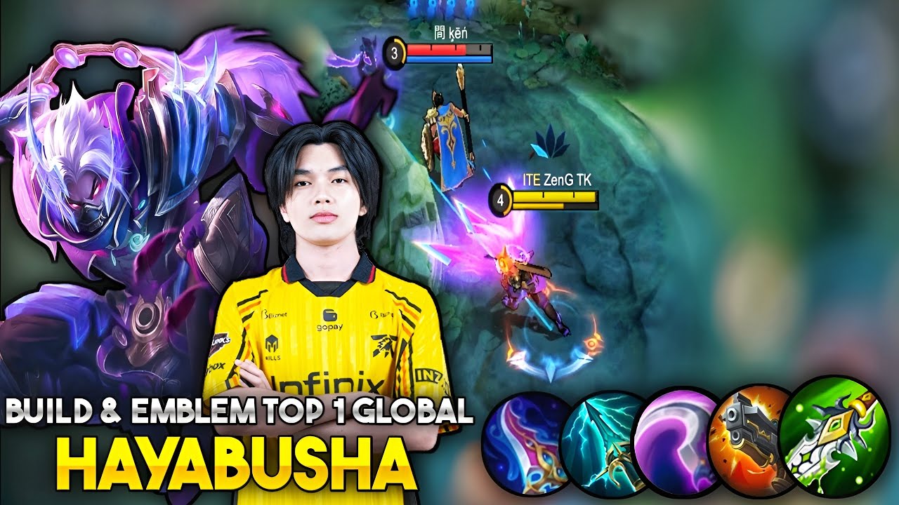 HAYABUSHA BEST BUILD 2025 | TOP 1 GLOBAL HAYABUSHA BUILD AND EMBLEM | KAIRI HAYABUSHA BUILD & EMBLEM