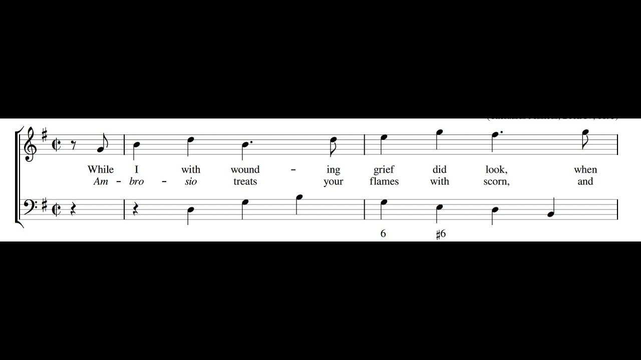 GODFREY FINGER: While I with wounding grief did look PDF SCORE
