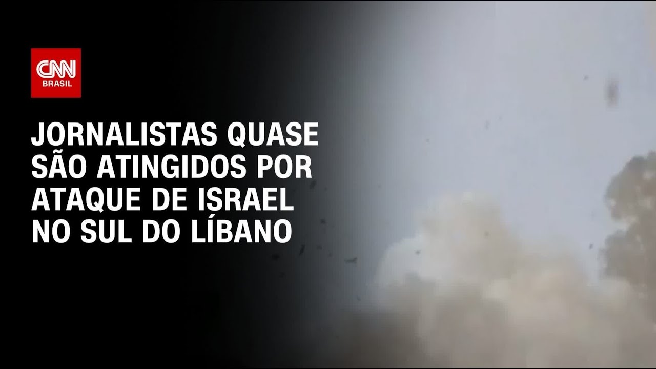 Guerra no Oriente Médio: Jornalistas quase são atingidos por ataque israelense no Líbano | LIVE CNN