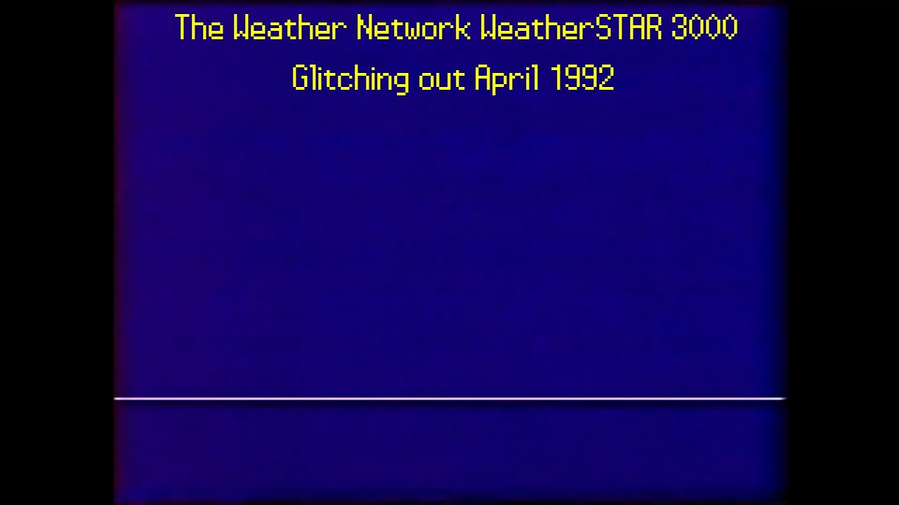 The Weather Network WeatherSTAR 3000 Malfunction April 1992