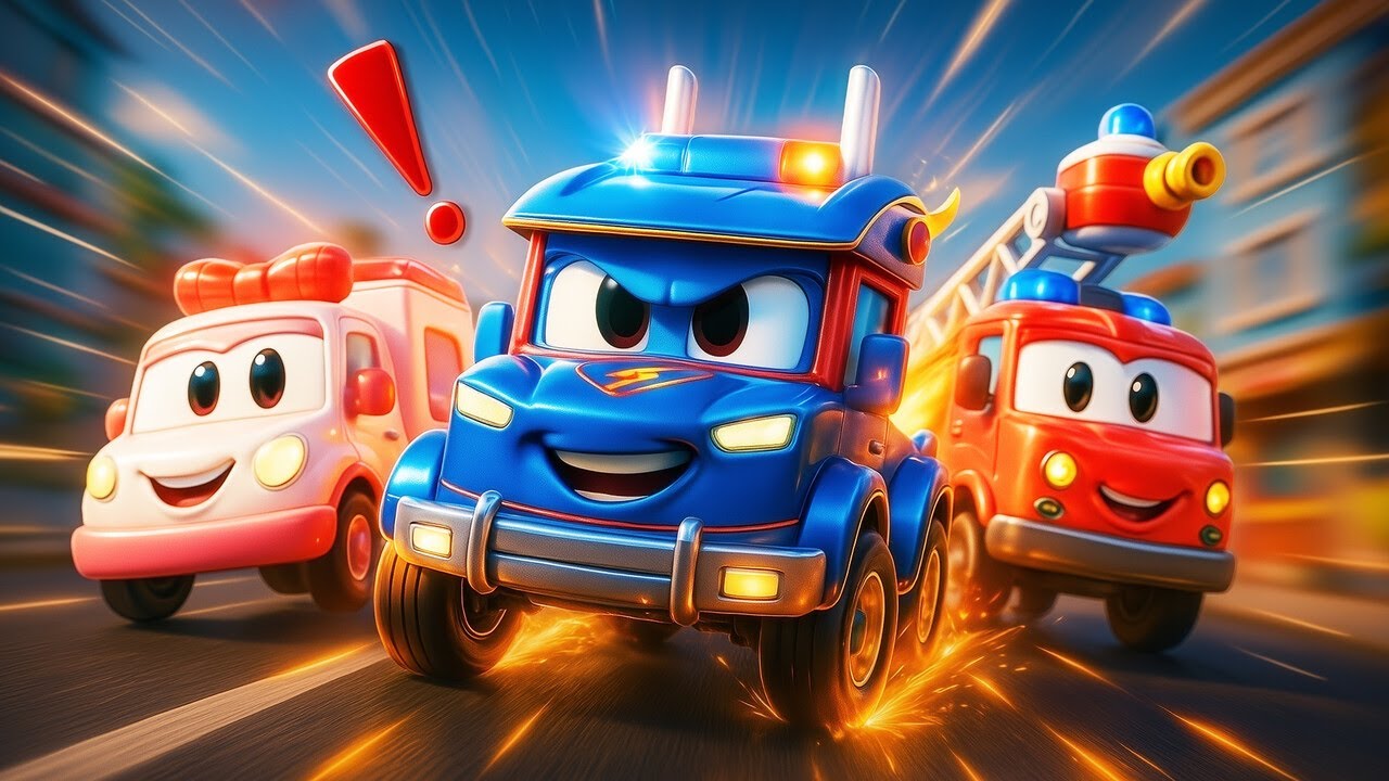 Super Truck fait équipe avec les VÉHICULES D'URGENCE ! | Épisode de sauvetage