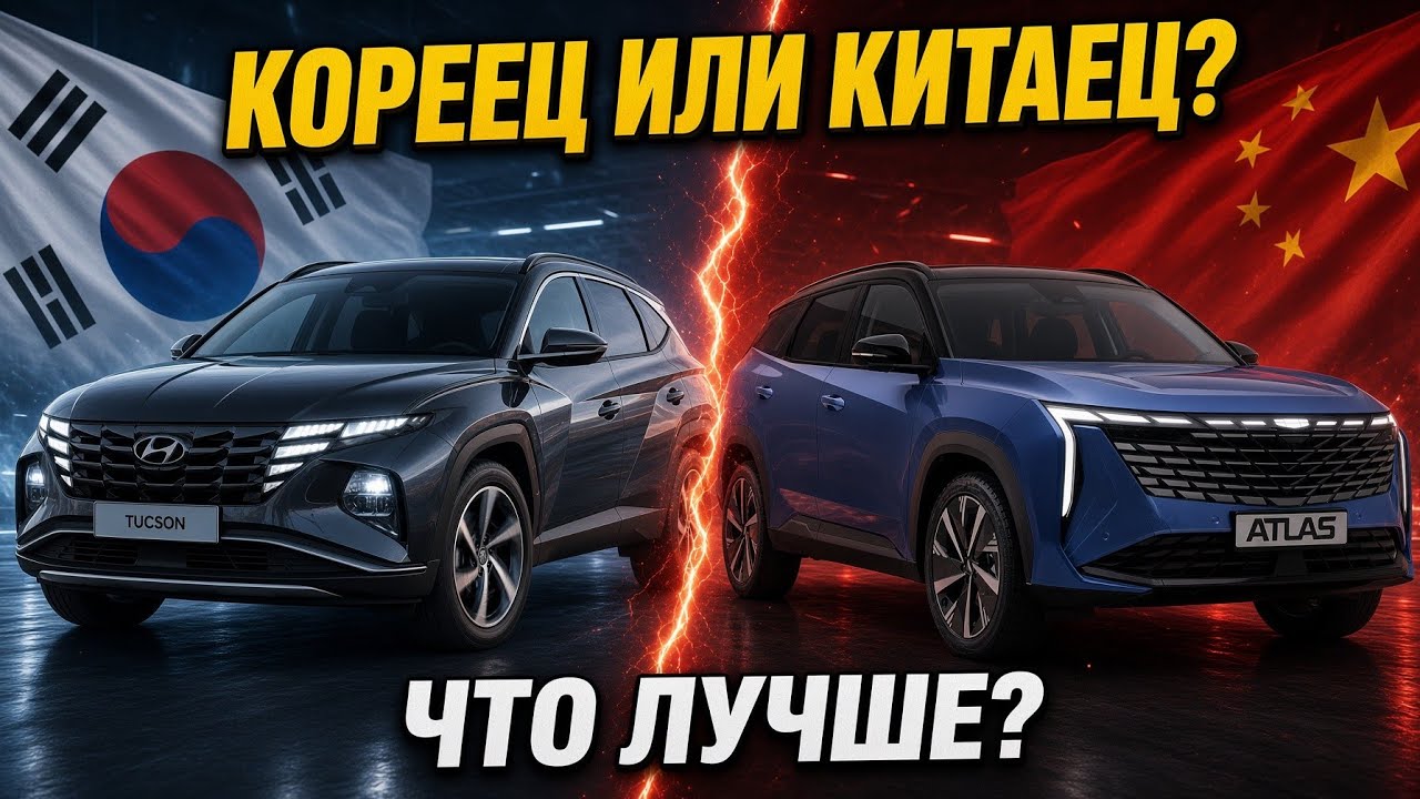 Geely Atlas против Hyundai Tucson. ПОЛНЫЙ ОБЗОР: Цены, моторы, шумка и реальная правда!