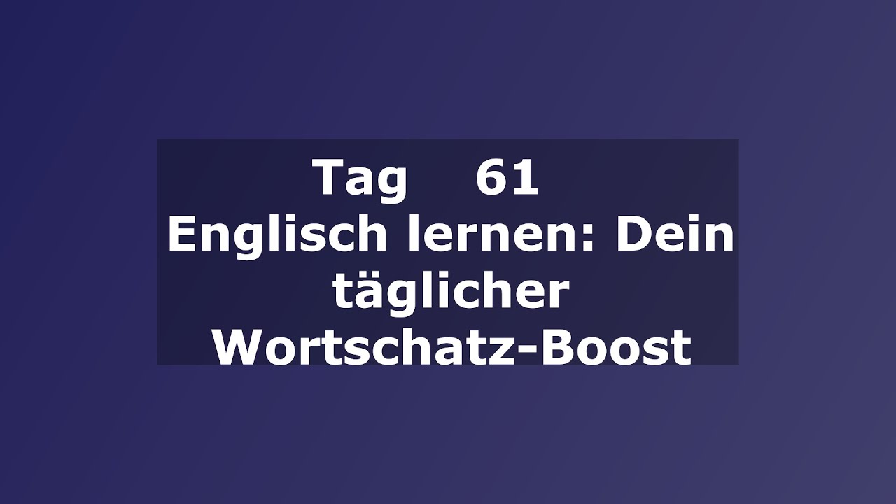 Quiet & Bench | Dein täglicher Englisch-Wortschatz-Boost