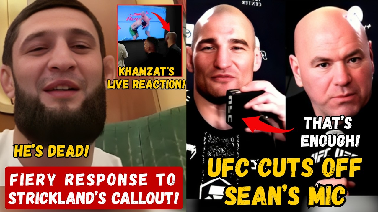 Chimaev CLAPS BACK at Strickland’s Callout; UFC CUTS Sean’s Mic Mid Rant After HEATED Presser!