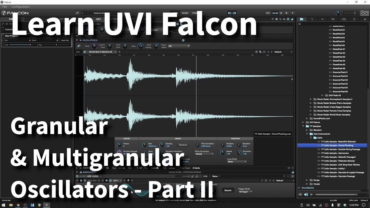 Learn UVI Falcon 2 | Granular & Multigranular Oscillators | Part II