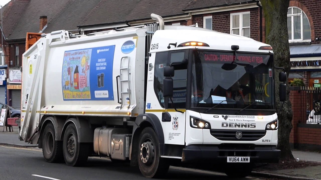 Birmingham City Council DENNIS Refuse Truck 2615 (VU64 AWM).