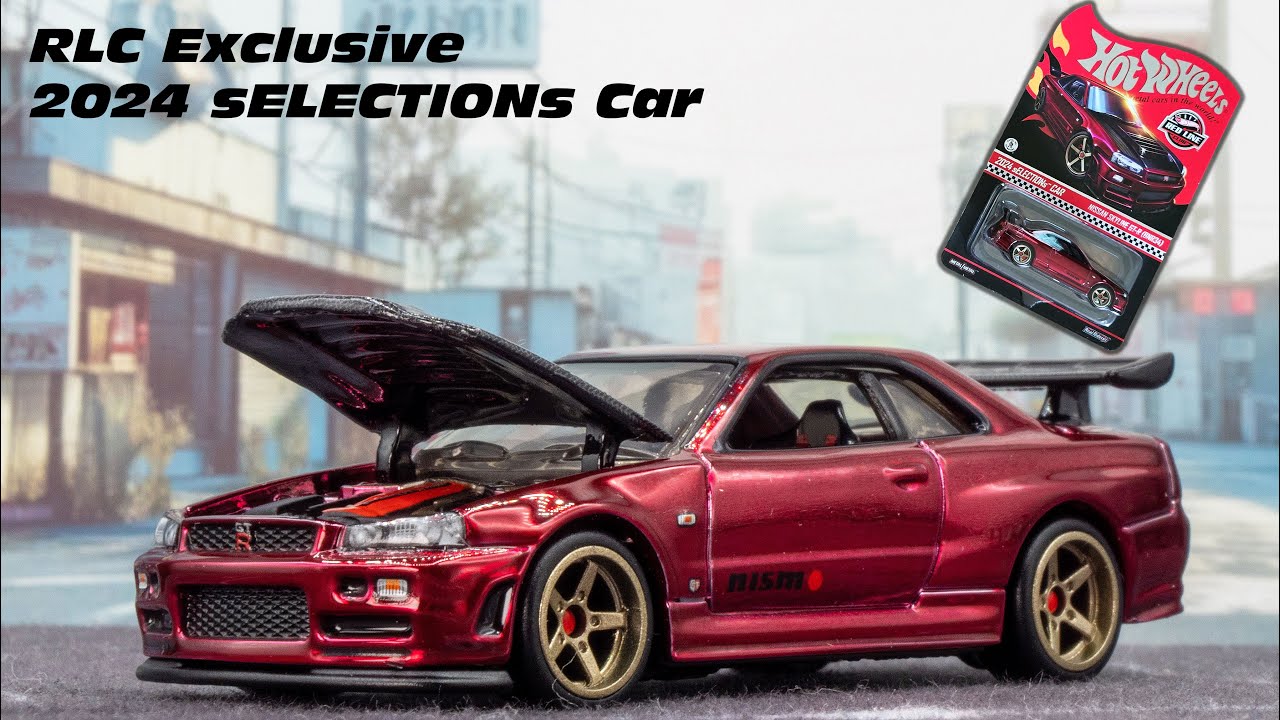 Unboxing Nissan Skyline GT-R BNR34 – Hot Wheels 2024 – #HWF25 – RLC Exclusive 360 Grad Video – 1:64