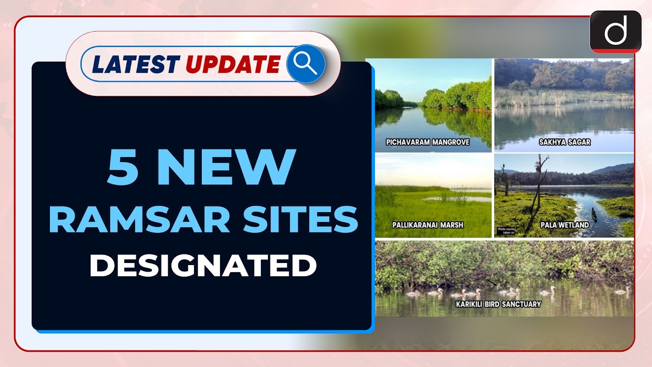 5 New Ramsar Sites Designated: Latest update | Drishti IAS English