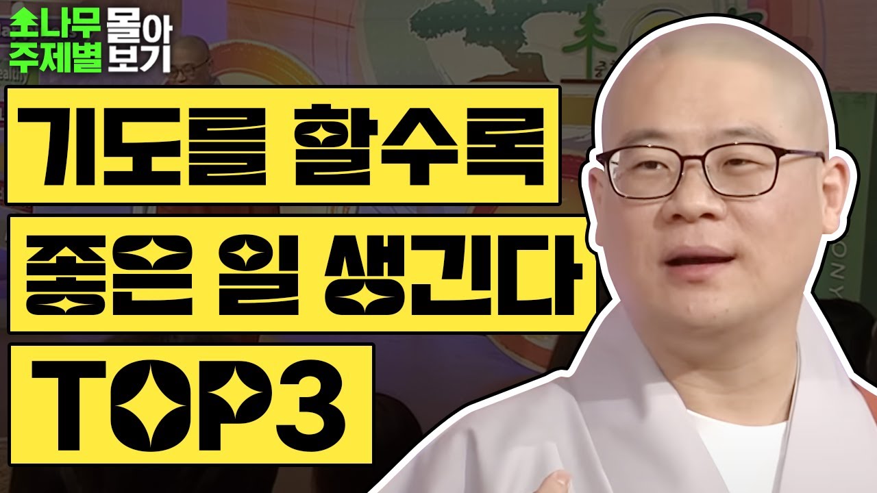기도를 하면 할수록 좋은 일이 생긴다! 법문 top3  [광우스님 소나무 주제별 몰아보기]