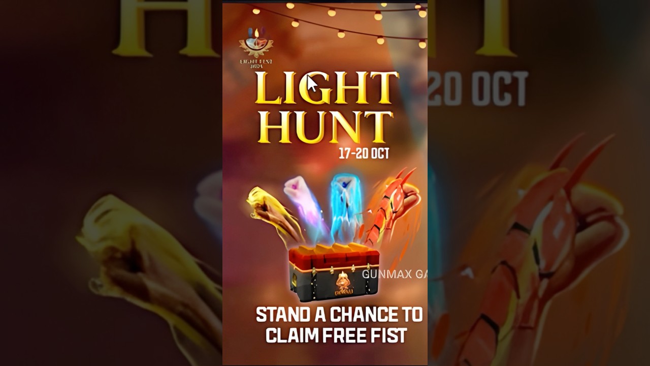 Free Fist Skin Event-😍🔥 | Diwali Light Hunt #freefire #short