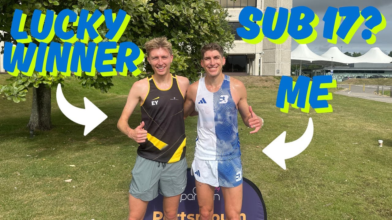PACING a LUCKY WINNER at PARKRUN: could we get him a SUB-17?