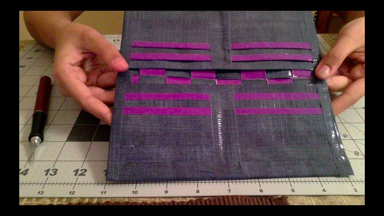 DUCT TAPE WOVEN WOMENS WALLET TUTORIAL :D