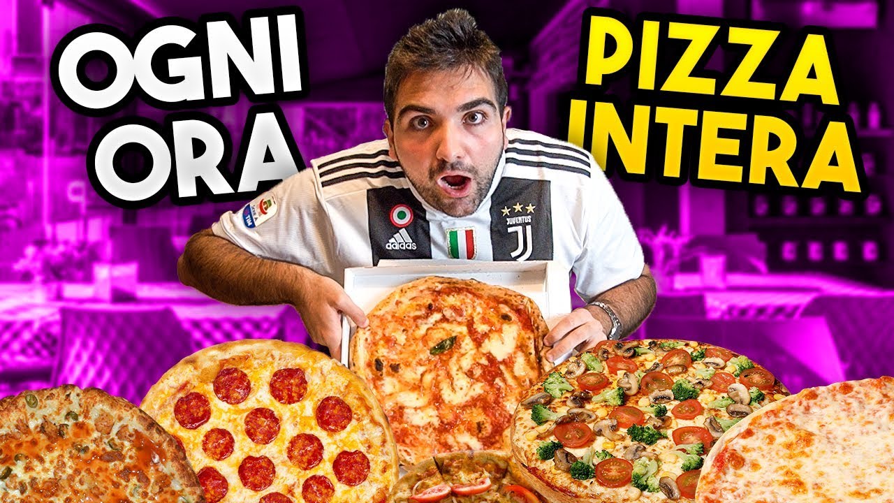 🍕 MANGIO UNA PIZZA INTERA ad  OGNI ORA PER UN GIORNO!