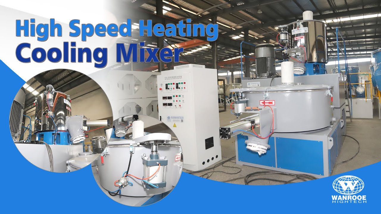 500-1000L High Speed Heater Cooler Mixer Plastic PVC High Speed Mixer Machine