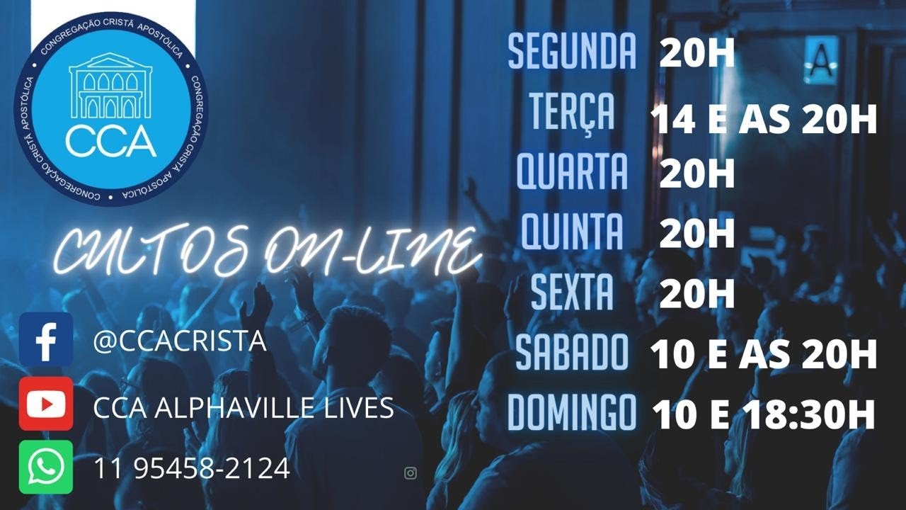 DOMINGO - 14.03.21 16h - Culto Online Congregação Cristã Apostólica - Alphaville SP