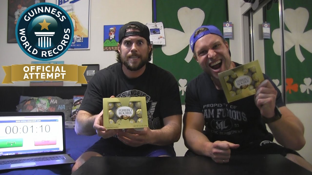 L.A. BEAST vs FURIOUS PETE | Guinness World Record Attempt (Ferrero Rocher Chocolates)