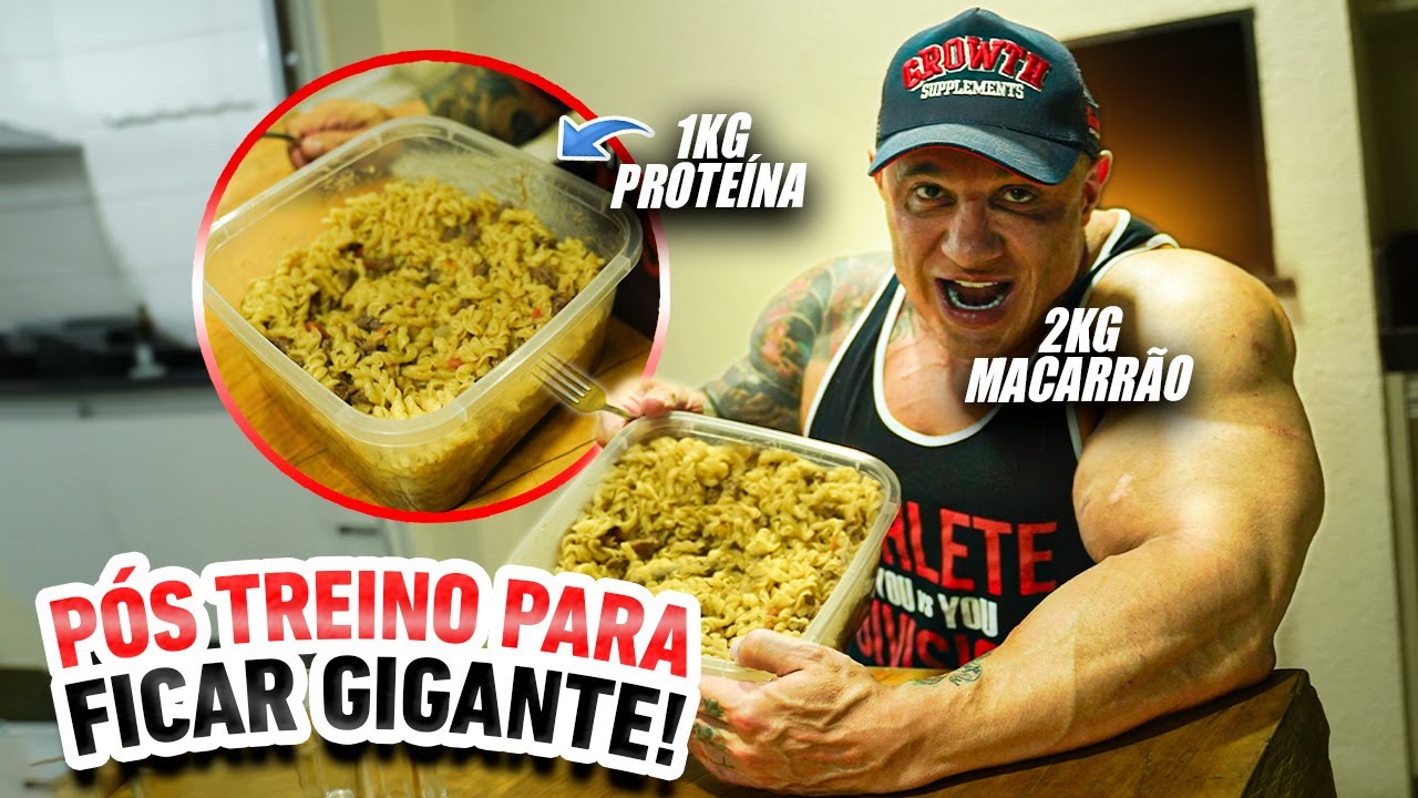 PÓS TREINO PARA FICAR MONSTRO - MACARRÃO ANABÓLICO DO FABIO GIGA - 3KG DE COMIDA