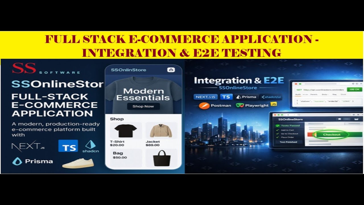 FULL STACK E-COMMERCE APPLICATION - INTEGRATION & E2E TESTING DEMO