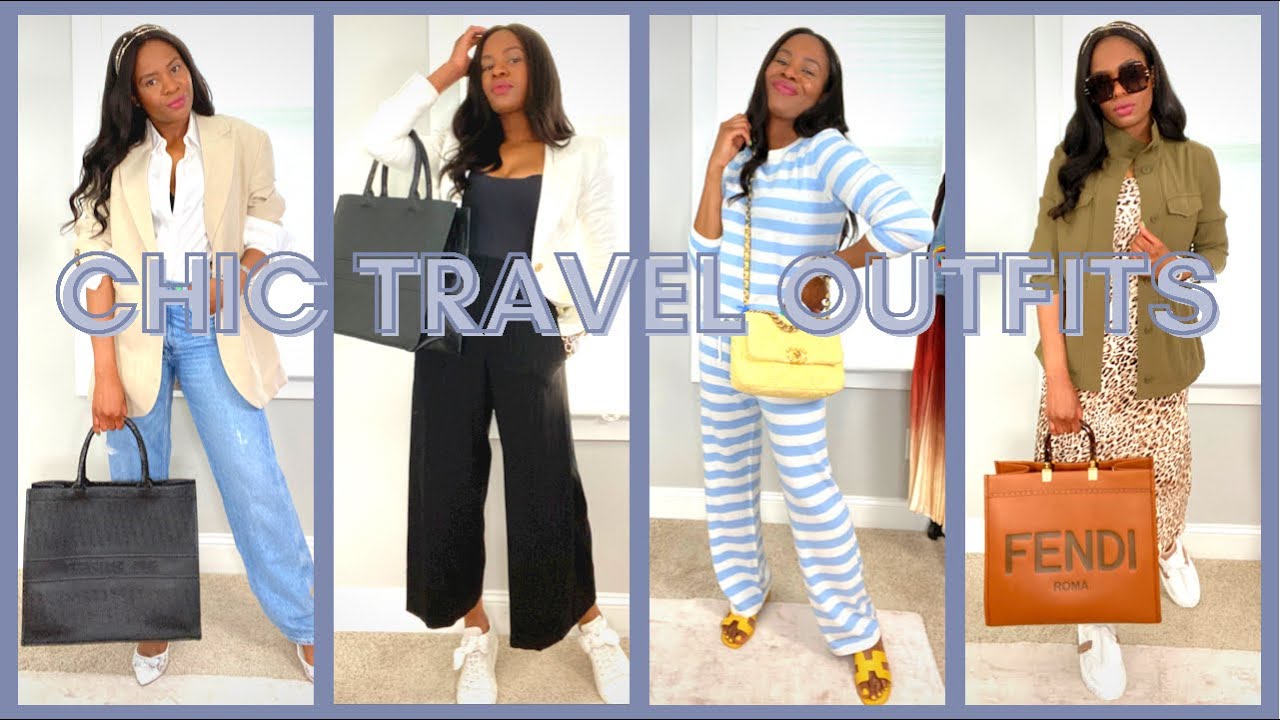 10 CHIC TRAVEL LOOKS FOR 2021 | STYLISH AIRPORT OUTFITS FOR DIFFERENT DESTINATIONS